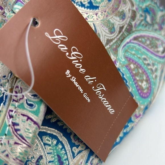 NWT La Gioe di Toscana by Sharon Gioe Leather Paisley Italian Purse Large - Picture 4 of 16